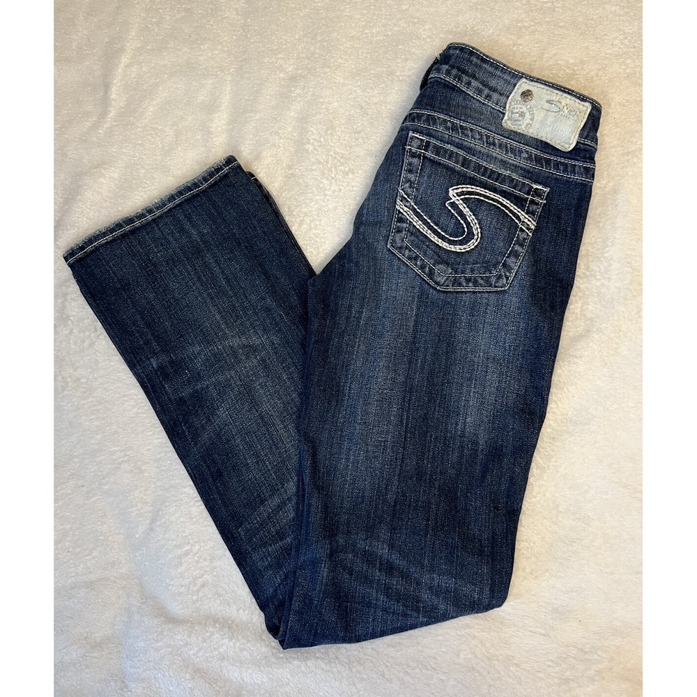 Silver Aiko Jeans Women's 27‎ x 30 Blue Dark Wash Boot Cut Jeans